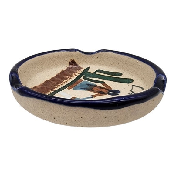 Ash‎ Tray Mexico Cactus Woman Boy Signed Ashtray - Picture 4 of 7
